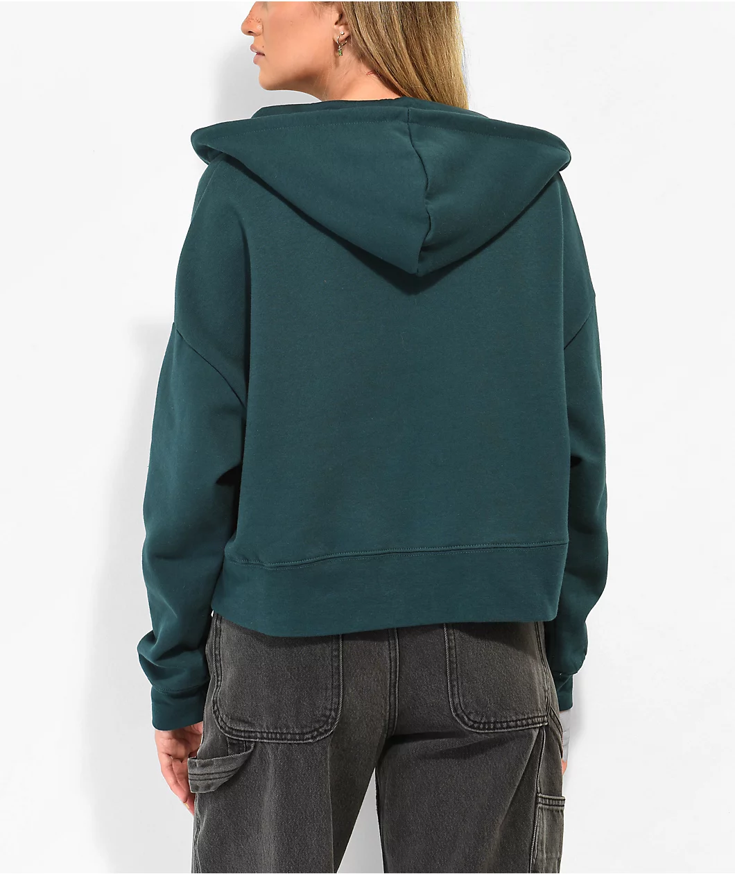 Empyre Zuri Ponderosa Pine Crop Zip Hoodie 2 Empyre Zuri Ponderosa Pine Crop Zip Hoodie - Image 2