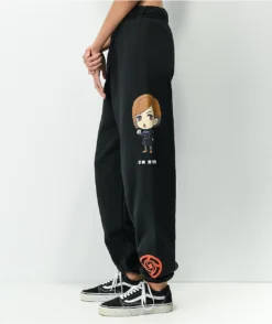 Episode X Jujutsu Kaisen Nobara Black Sweatpants -Swimwear Store Episode x Jujutsu Kaisen Nobara Black Sweatpants 350422 alt1 US