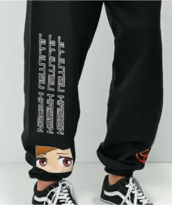 Episode X Jujutsu Kaisen Nobara Black Sweatpants -Swimwear Store Episode x Jujutsu Kaisen Nobara Black Sweatpants 350422 alt2 US