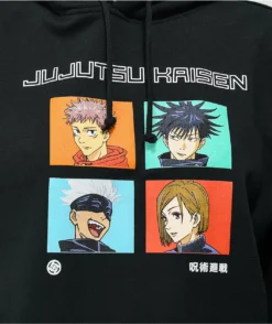 Episode X Jujutsu Kaisen Squad Black Hoodie -Swimwear Store Episode x Jujutsu Kaisen Squad Black Hoodie 350425 back US