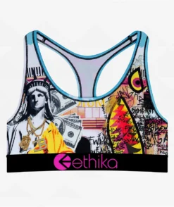 Ethika X French Montana Bomber Bronx Purple Sports Bra
