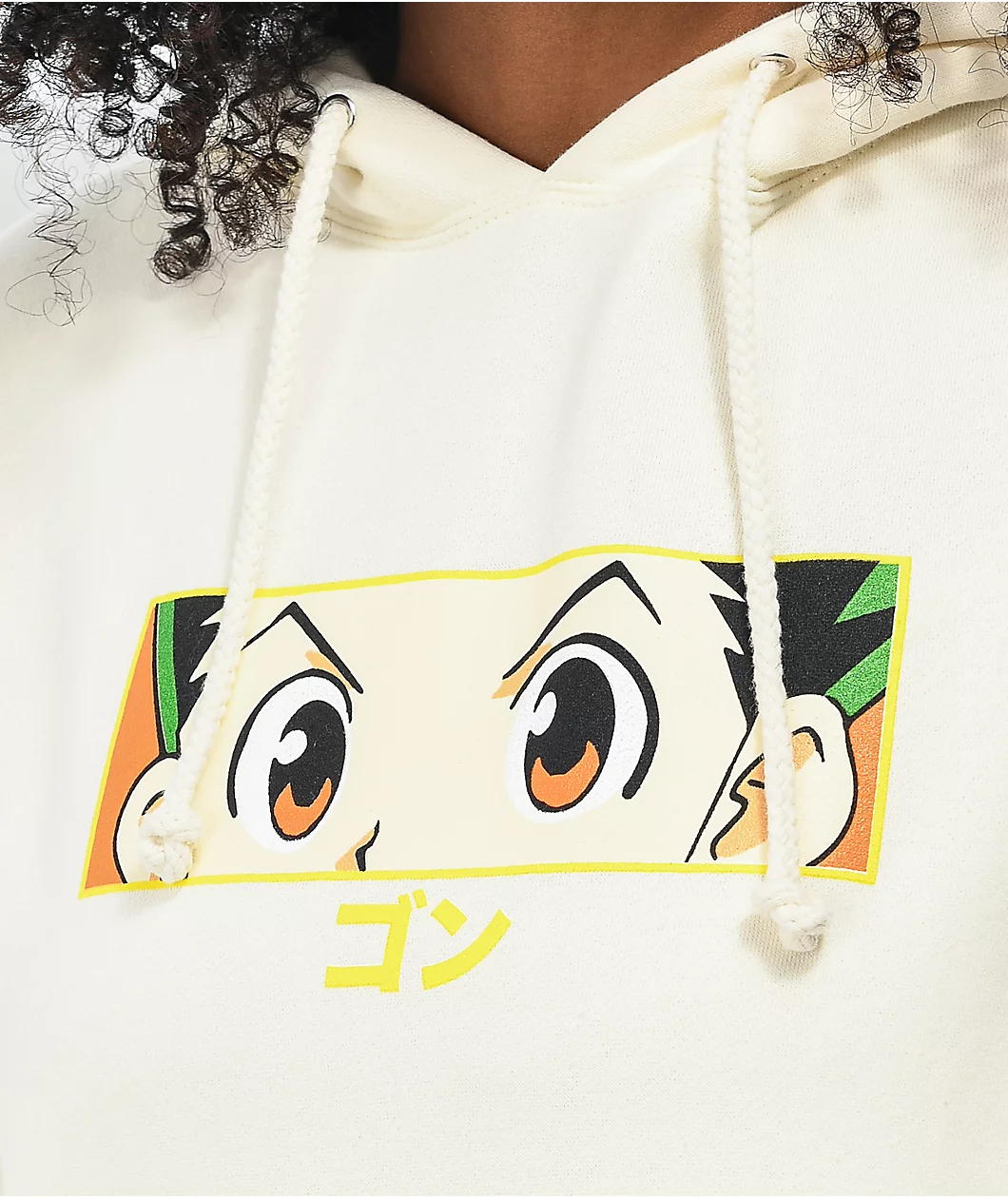 Hypland X Hunter X Hunter Gon Eye Cream Hoodie 3 Hypland X Hunter X Hunter Gon Eye Cream Hoodie - Image 3
