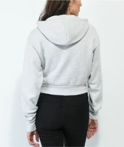 JV By Jac Vanek Dead Inside Heather Grey Crop Hoodie -Swimwear Store JV by Jac Vanek Dead Inside Heather Grey Crop Hoodie 358105 alt1 US