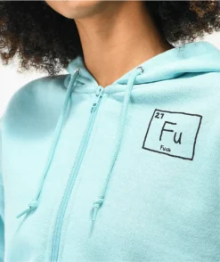 JV By Jac Vanek FU Blue Crop Zip Hoodie -Swimwear Store JV by Jac Vanek FU Blue Crop Zip Hoodie 352113 alt1 US