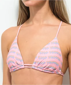 JV By Jac Vanek Stop Trippin Pink Triangle Bikini Top -Swimwear Store JV by Jac Vanek Stop Trippin Pink Triangle Bikini Top 353170 alt1 US