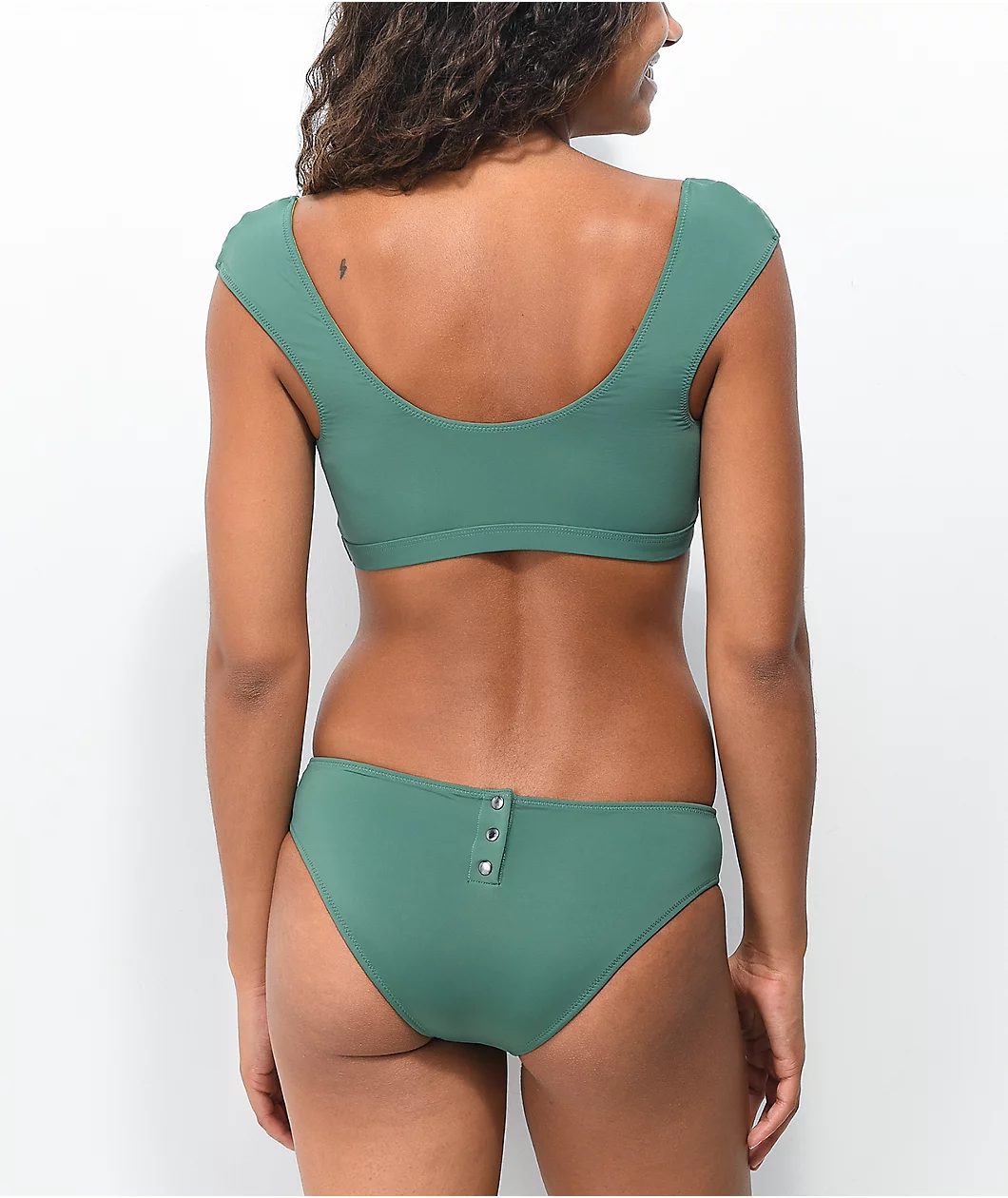 Kikirio Evey Snap Green Bikini Bottom 2 Kikirio Evey Snap Green Bikini Bottom - Image 2