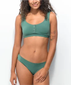 Kikirio Evey Snap Green Bikini Bottom