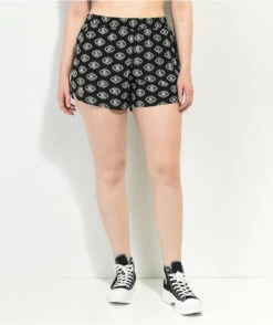 Lurking Class By Sketchy Tank Eyes Black Shorts -Swimwear Store Lurking Class by Sketchy Tank Eyes Black Shorts 356627 alt2 US