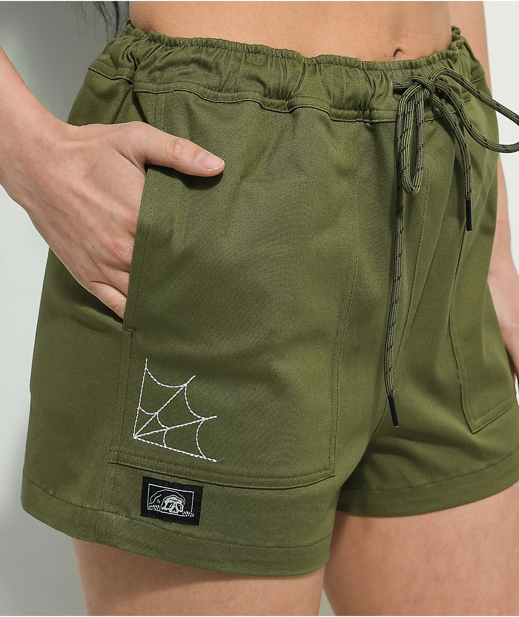 Lurking Class By Sketchy Tank Spiderweb Green Shorts 4 Lurking Class By Sketchy Tank Spiderweb Green Shorts - Image 4