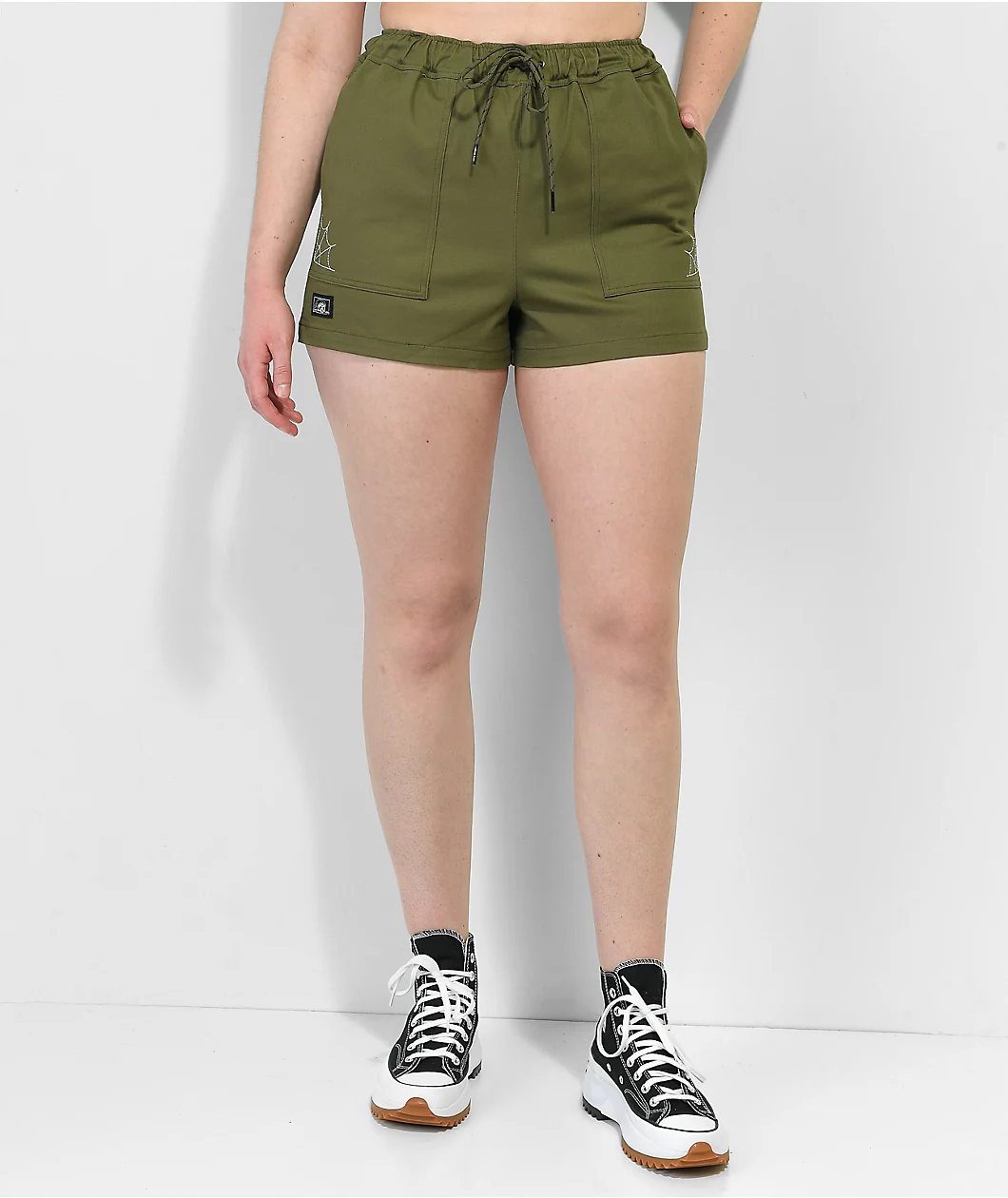 Lurking Class By Sketchy Tank Spiderweb Green Shorts 5 Lurking Class By Sketchy Tank Spiderweb Green Shorts - Image 5