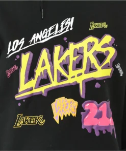 Mitchell & Ness X NBA Lakers Black Hoodie -Swimwear Store Mitchell Ness x NBA Lakers Black Hoodie 363229 alt1 US