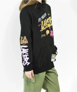 Mitchell & Ness X NBA Lakers Black Hoodie -Swimwear Store Mitchell Ness x NBA Lakers Black Hoodie 363229 alt2 US