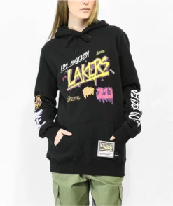 Mitchell & Ness X NBA Lakers Black Hoodie