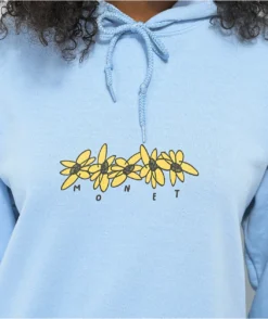 Monet Flower Power Light Blue Hoodie -Swimwear Store Monet Flower Power Light Blue Hoodie 368721 alt1 US