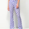 NGOrder Warped Purple & White Flare Pants