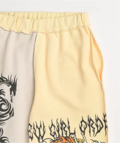 NGOrder Yin Yang Dragon Panel Yellow & Beige Sweatpants -Swimwear Store NGOrder Yin Yang Dragon Panel Yellow Beige Sweatpants 342141 alt1 US