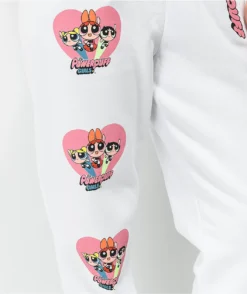 NGOrder X Powerpuff Girls White Jogger Sweatpants -Swimwear Store NGOrder x Powerpuff Girls White Jogger Sweatpants 353099 alt3 US