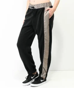 Nike Sportswear Essential Black & Grey Fleece Sweatpants -Swimwear Store Nike Sportswear Essential Black Grey Fleece Sweatpants 348540 alt1 US