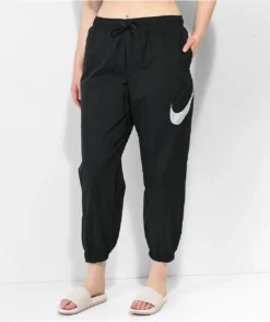 Nike Sportswear Essential Black Mid-Rise Pants -Swimwear Store Nike Sportswear Essential Black Mid Rise Pants 356206 alt5 US