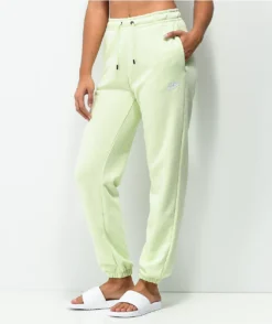 Nike Sportswear Essential Fleece Lime Sweatpants -Swimwear Store Nike Sportswear Essential Fleece Lime Sweatpants 344190 front US