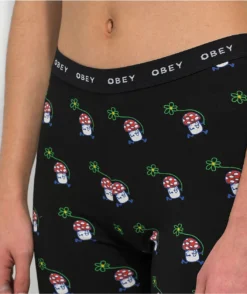 Obey Biscayne Mushroom Black Bike Shorts -Swimwear Store Obey Biscayne Mushroom Black Bike Shorts 353665 alt1 US