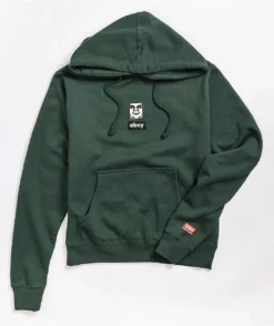Obey Icon Face Green Hoodie