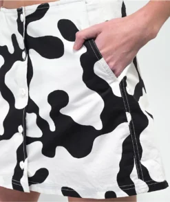 Obey Kyoto Black & White Mini Skirt -Swimwear Store Obey Kyoto Black White Mini Skirt 361861 alt1 US