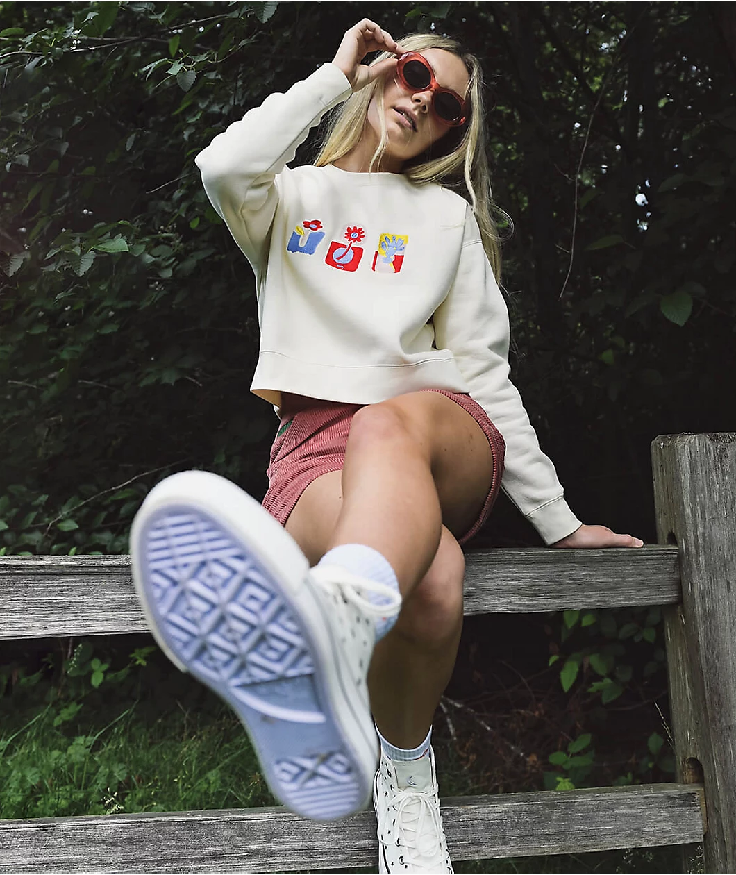 Obey Planter Natural Crop Crewneck Sweatshirt 1 Obey Planter Natural Crop Crewneck Sweatshirt