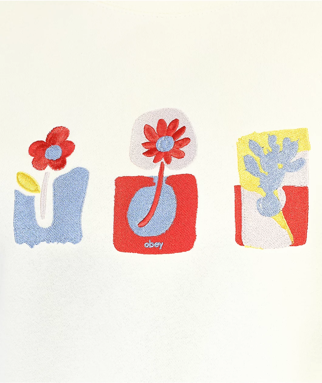 Obey Planter Natural Crop Crewneck Sweatshirt 3 Obey Planter Natural Crop Crewneck Sweatshirt - Image 3