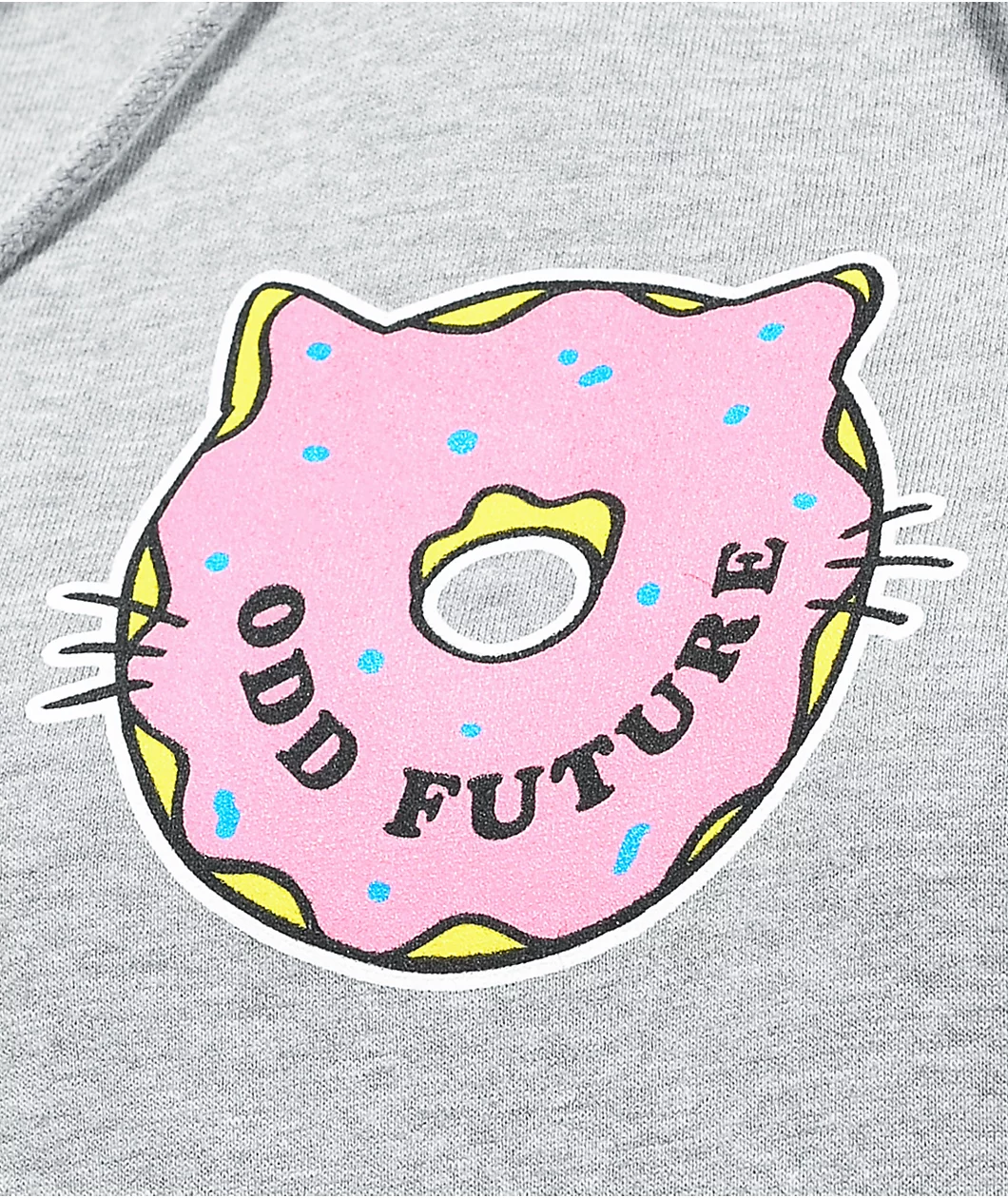 Odd Future Donut Cat Grey Hoodie 2 Odd Future Donut Cat Grey Hoodie - Image 2