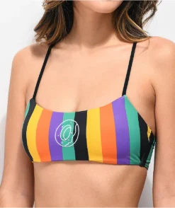 Odd Future Rainbow Stripe Bralette Bikini Top -Swimwear Store Odd Future Rainbow Stripe Bralette Bikini Top 325812 alt1 US