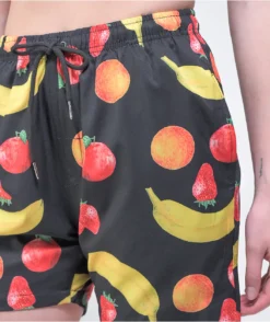 Petals And Peacocks Mixed Fruit Black Board Shorts -Swimwear Store Petals and Peacocks Mixed Fruit Black Board Shorts 346597 alt1 US