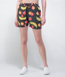 Petals And Peacocks Mixed Fruit Black Board Shorts