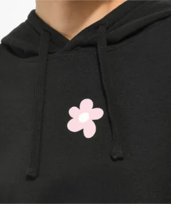 Petals And Peacocks We Grow Black Crop Hoodie -Swimwear Store Petals and Peacocks We Grow Black Crop Hoodie 366227 alt1 US