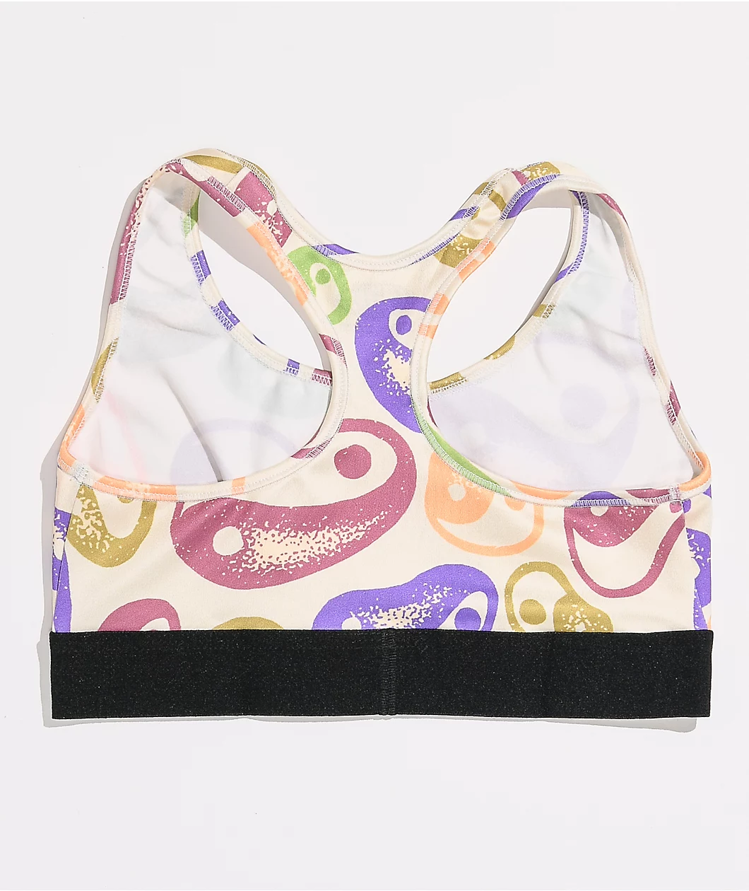Petals And Peacocks Yin Yang Multicolor Sports Bra 2 Petals And Peacocks Yin Yang Multicolor Sports Bra - Image 2