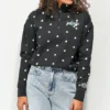 Petals By Petals And Peacocks Daisy Garden Black Quarter Zip Sweatshirt