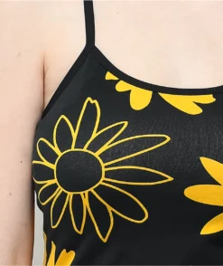 Petals By Petals And Peacocks Floral Field Black Tank Top Dress -Swimwear Store Petals by Petals and Peacocks Floral Field Black Tank Top Dress 352151 alt1 US