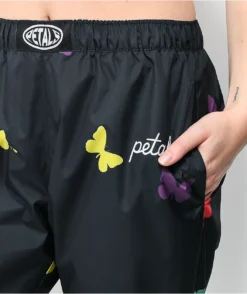 Petals By Petals And Peacocks Fluttering Black Elastic Waist Pants -Swimwear Store Petals by Petals and Peacocks Fluttering Black Elastic Waist Pants 344311 alt1 US
