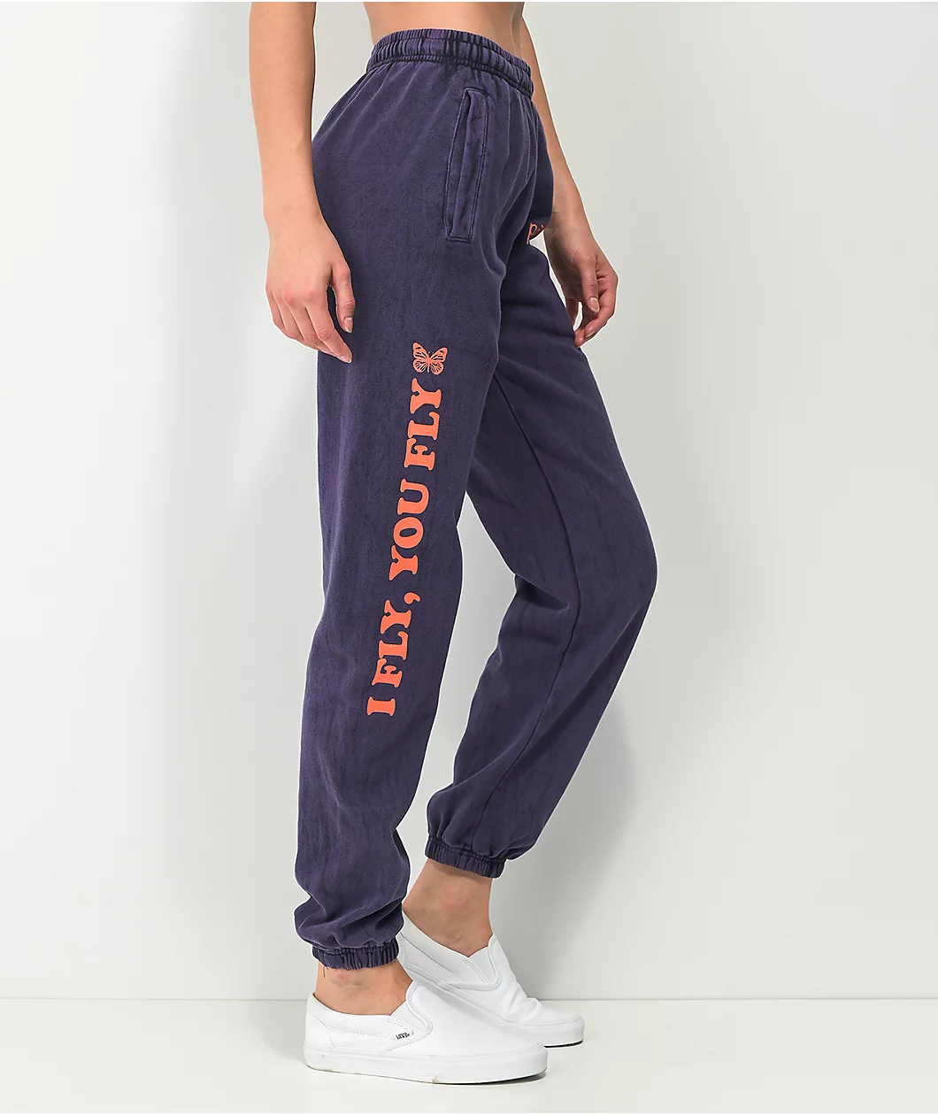 Petals By Petals And Peacocks I Fly You Fly Purple Wash Sweatpants 3 Petals By Petals And Peacocks I Fly You Fly Purple Wash Sweatpants - Image 3