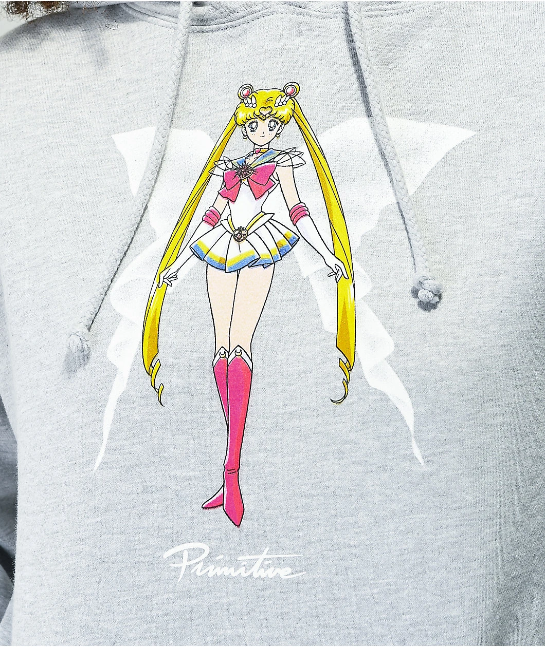 Primitive X Sailor Moon Super Sailor Moon Grey Hoodie 3 Primitive X Sailor Moon Super Sailor Moon Grey Hoodie - Image 3