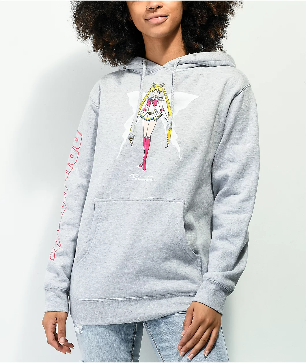 Primitive X Sailor Moon Super Sailor Moon Grey Hoodie 2 Primitive X Sailor Moon Super Sailor Moon Grey Hoodie - Image 2