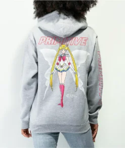Primitive X Sailor Moon Super Sailor Moon Grey Hoodie