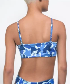 Swimwear Store -Swimwear Store RIPNDIP Blue Camo Bandeau Bikini Top 348138 back US