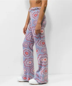 Ragged Priest Flower Power Purple Flare Pants -Swimwear Store Ragged Priest Flower Power Purple Flare Pants 357255 alt1 US