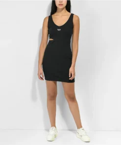 Reebok Classics Black Bodycon Dress -Swimwear Store Reebok Classics Black Bodycon Dress 351985 alt5 US