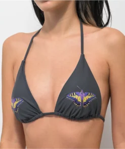 SWIXXZ Butterfly Grey Triangle Bikini Top 9 SWIXXZ Butterfly Grey Triangle Bikini Top -Swimwear Store SWIXXZ Butterfly Grey Triangle Bikini Top 353164 alt1 US