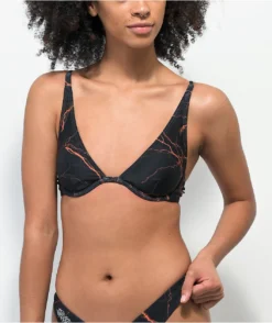 Swimwear Store 11 SWIXXZ Orange Lightning Triangle Bikini Top