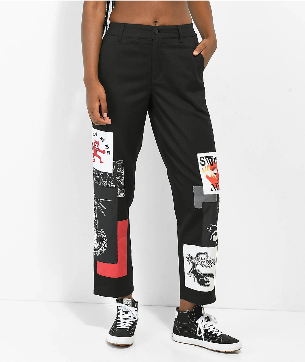 SWIXXZ Punk Patched Set Black Pants 1 SWIXXZ Punk Patched Set Black Pants