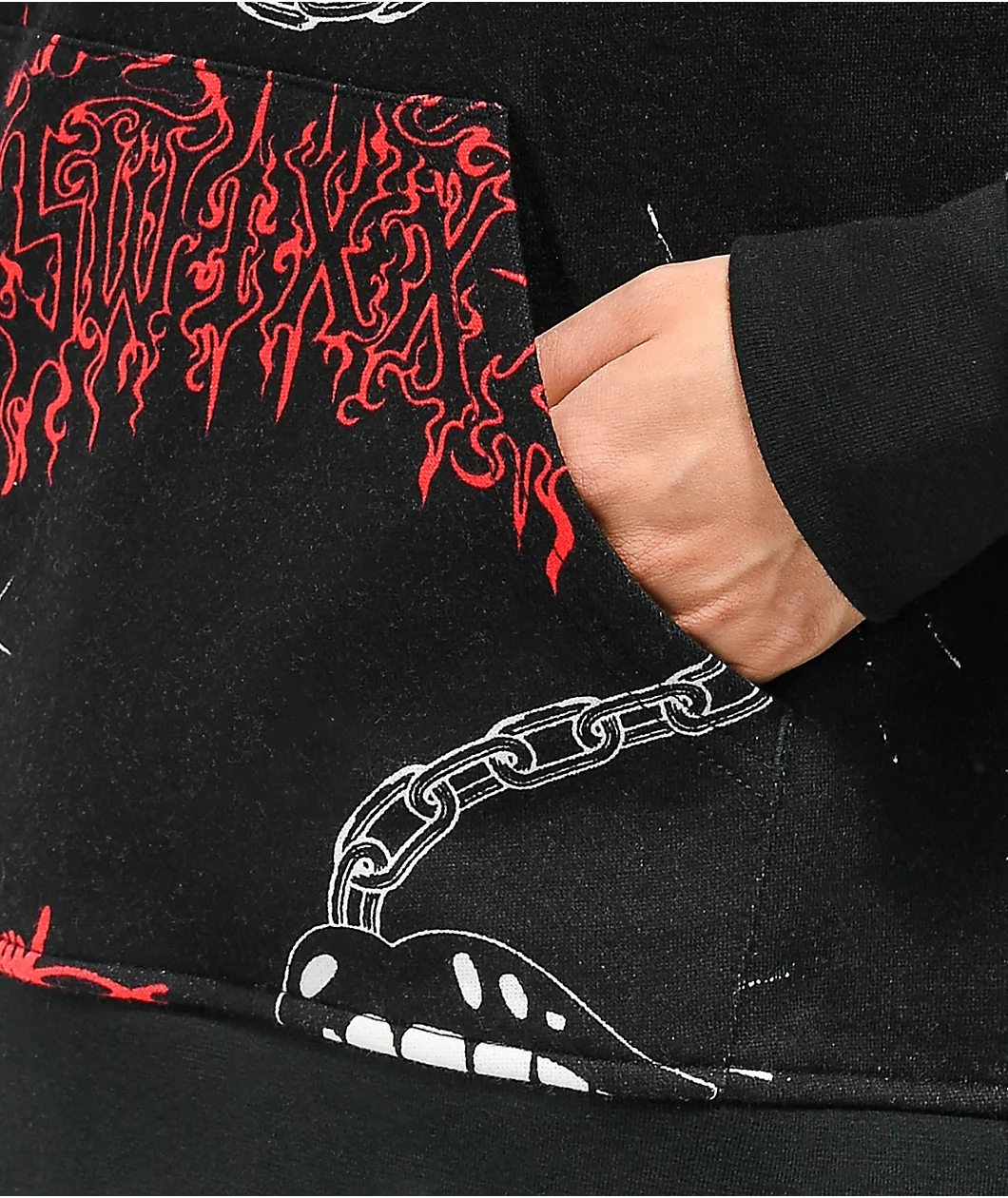 SWIXXZ Trouble Reactive Black Hoodie 3 SWIXXZ Trouble Reactive Black Hoodie - Image 3