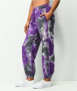 Santa Cruz Once Upon A Dot Purple Tie Dye Sweatpants -Swimwear Store Santa Cruz Once Upon A Dot Purple Tie Dye Sweatpants 351615 alt1 US